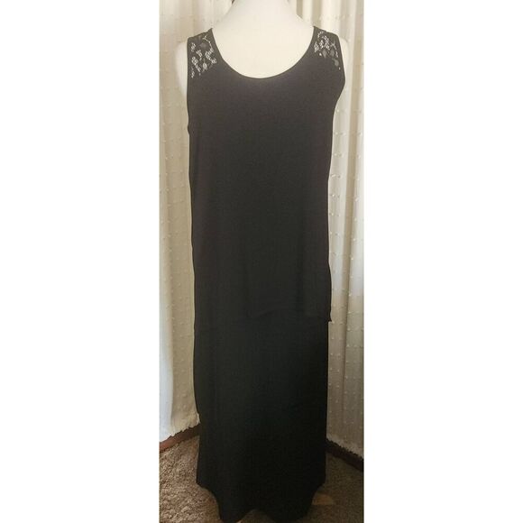 NWT Picadilly black multi-tiered dress - Picture 1 of 11